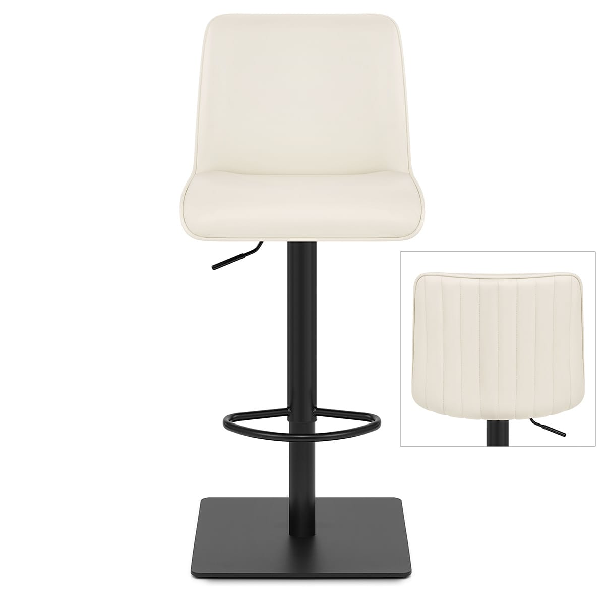 Lola Real Leather Bar Stool Cream