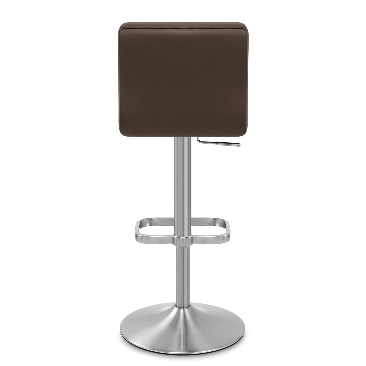 Lush Brushed Steel Bar Stool Brown