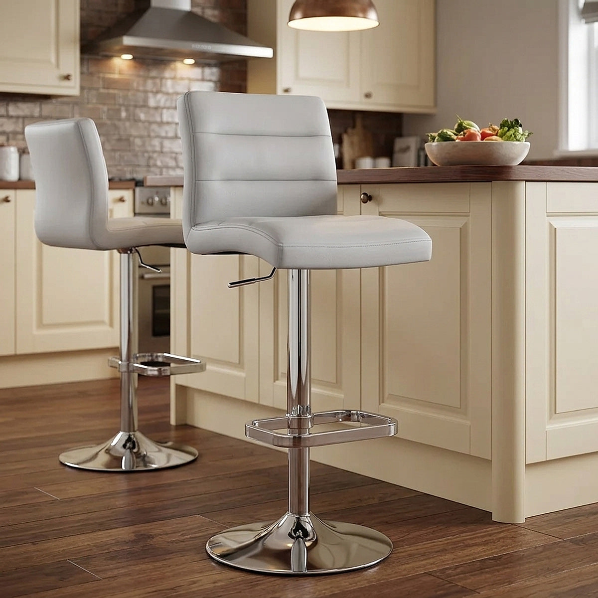 Lush Chrome Stool Grey