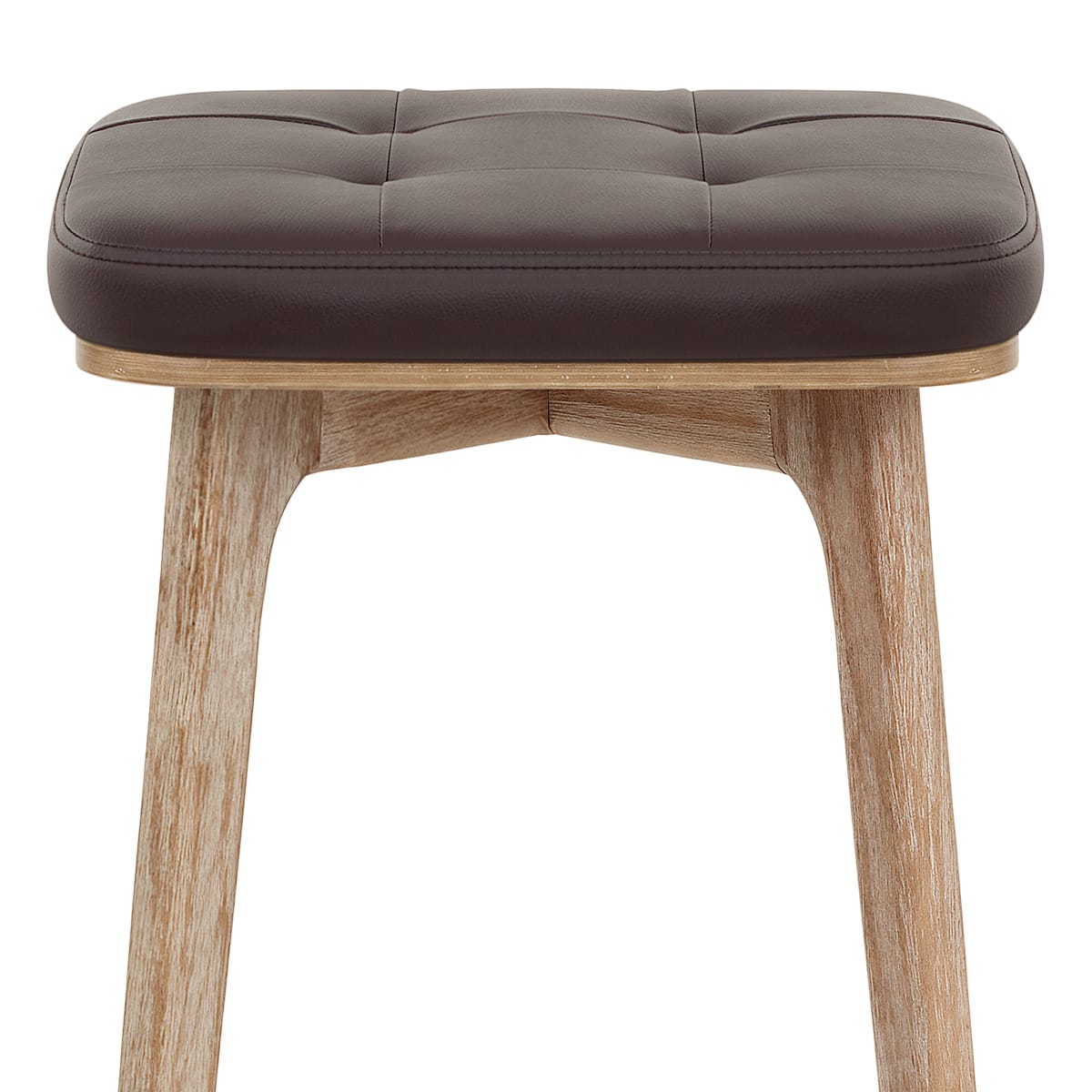 Malmo Oak & Copper Stool Brown