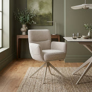 Marbella Dining Chair Cream Fabric