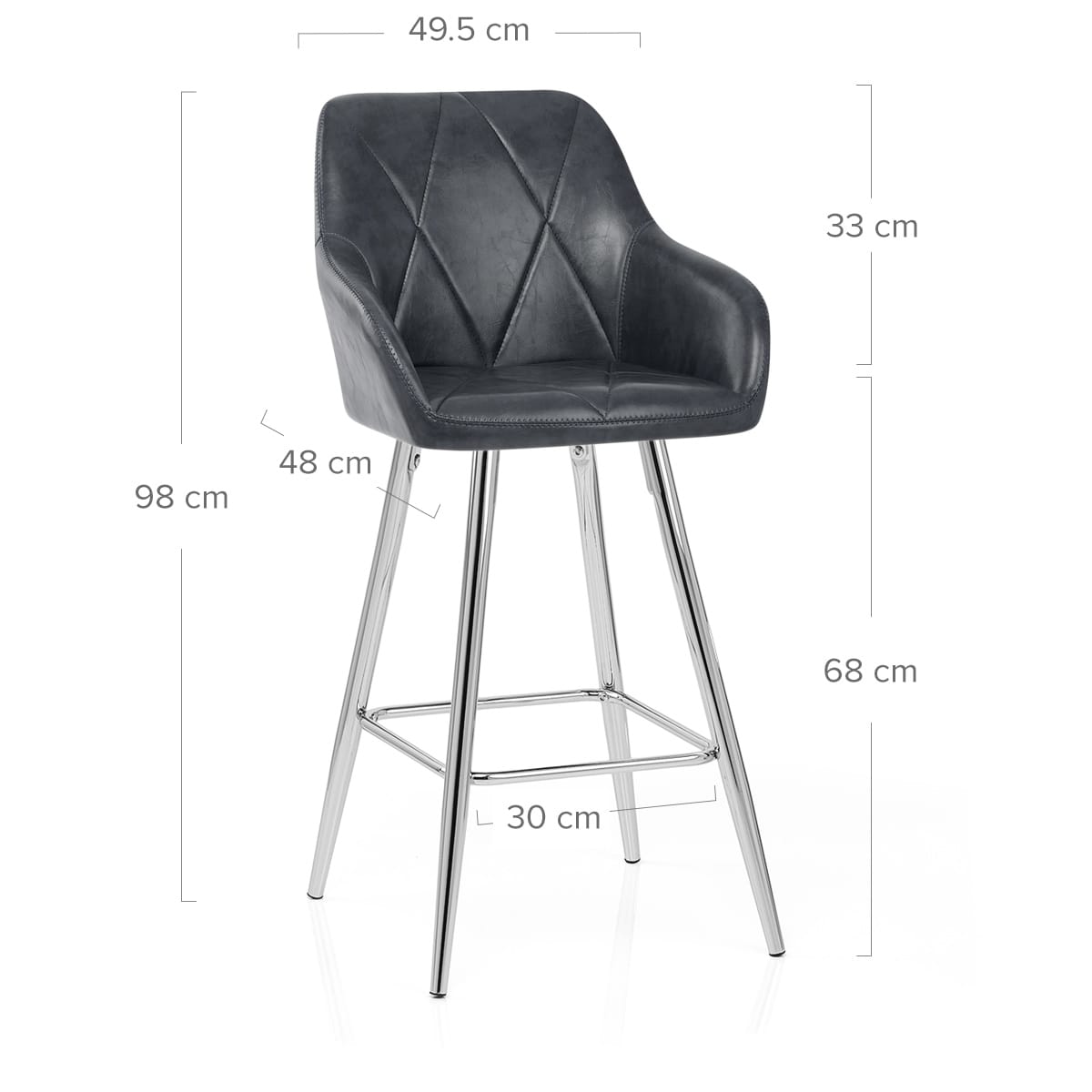 Mason Bar Stool Antique Midnight Blue