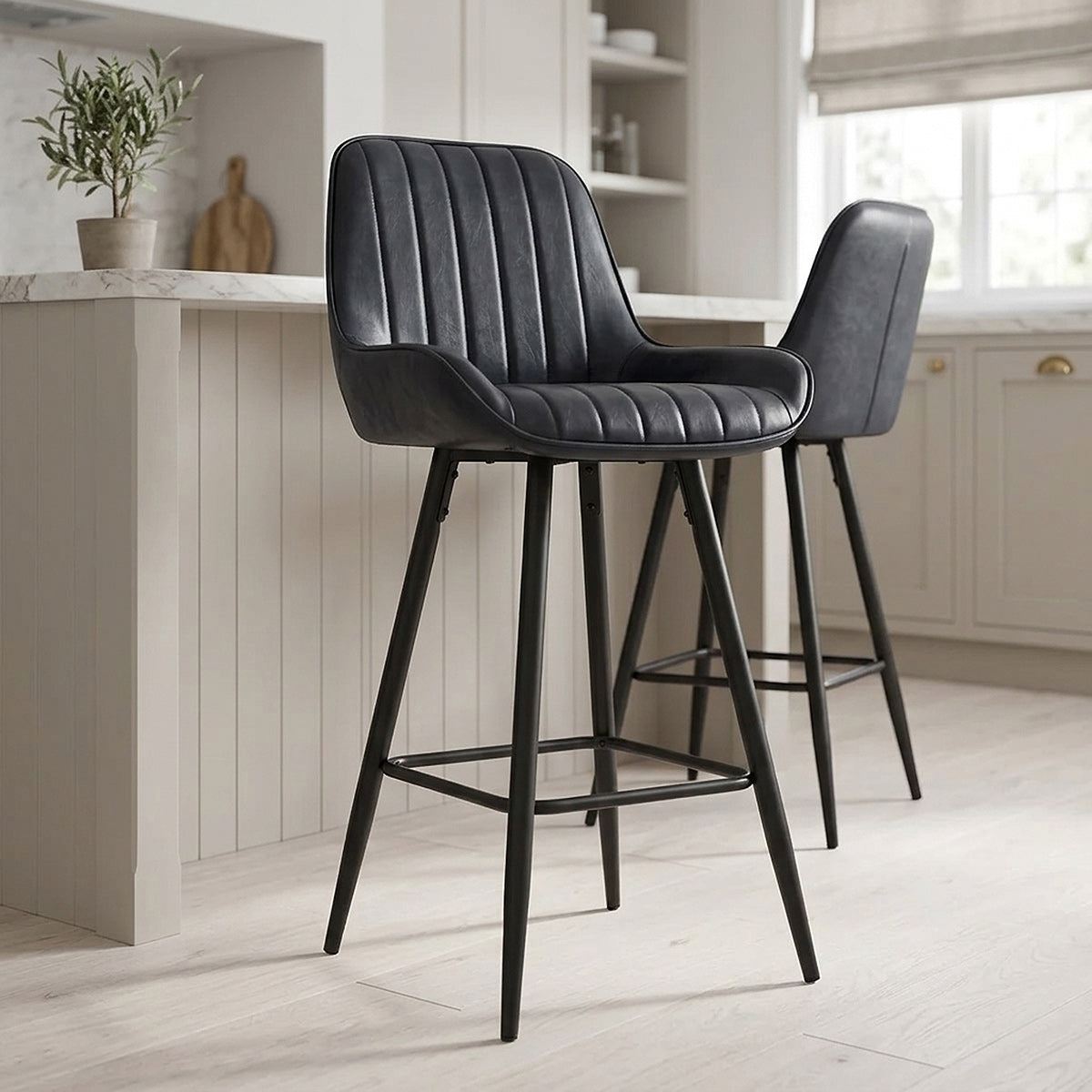 Mustang Bar Stool Antique Midnight Blue