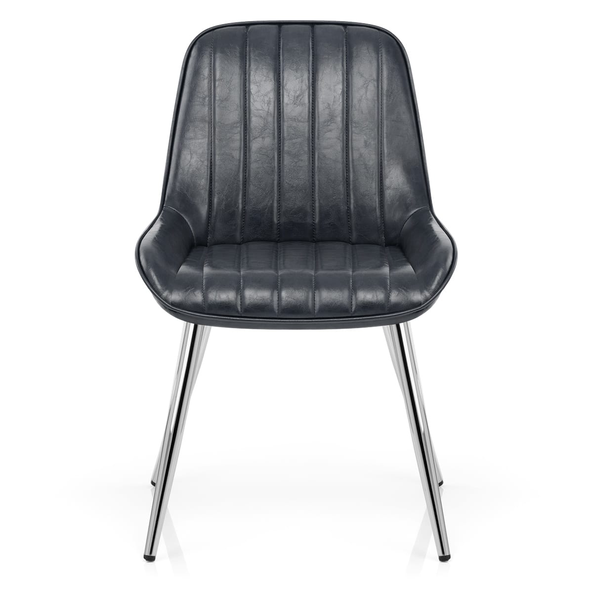 Mustang Chrome Chair Antique Midnight Blue