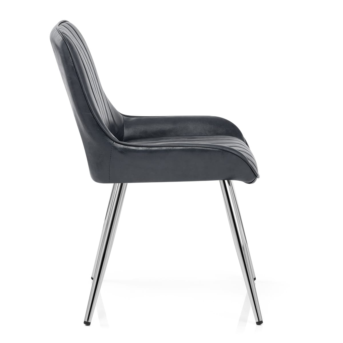 Mustang Chrome Chair Antique Midnight Blue