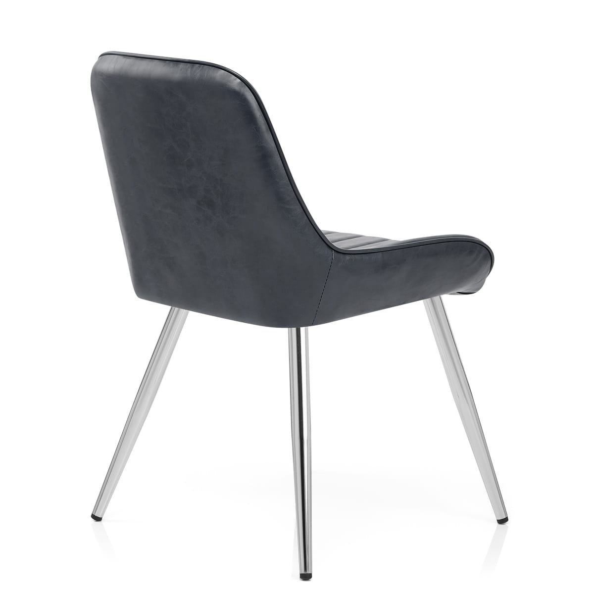 Mustang Chrome Chair Antique Midnight Blue