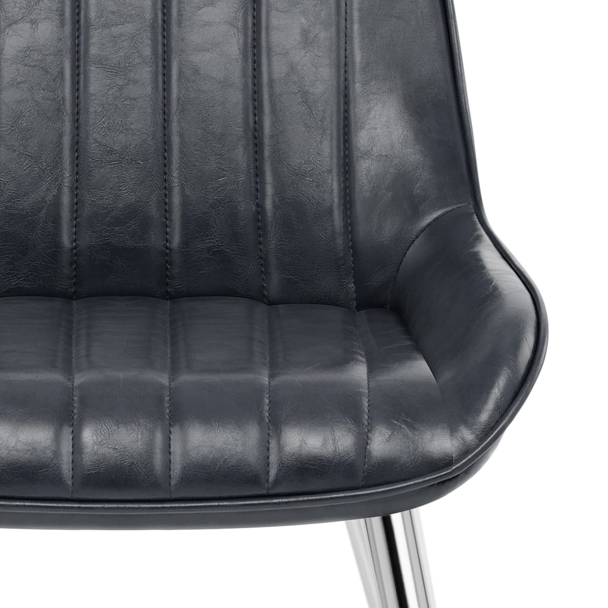 Mustang Chrome Chair Antique Midnight Blue