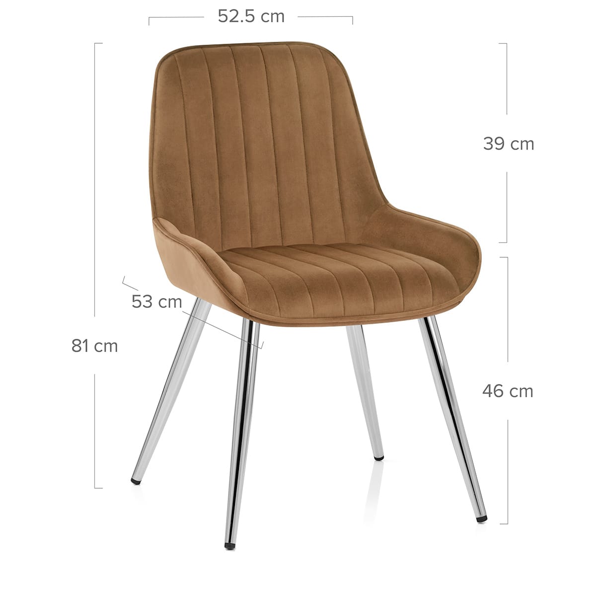 Mustang Chrome Chair Brown Velvet