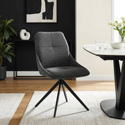 Nova Dining Chair Charcoal Fabric