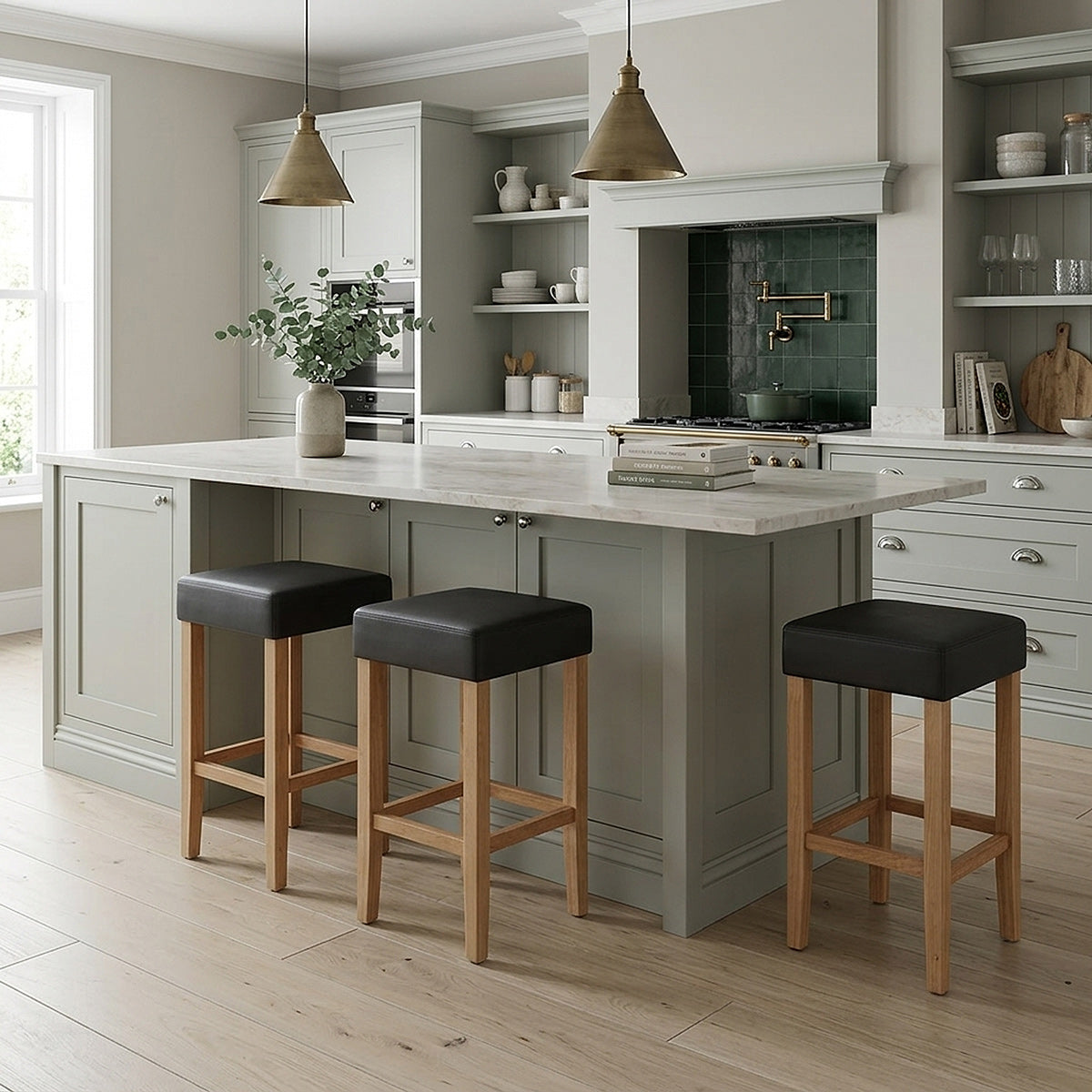 Oliver Oak Bar Stool Black