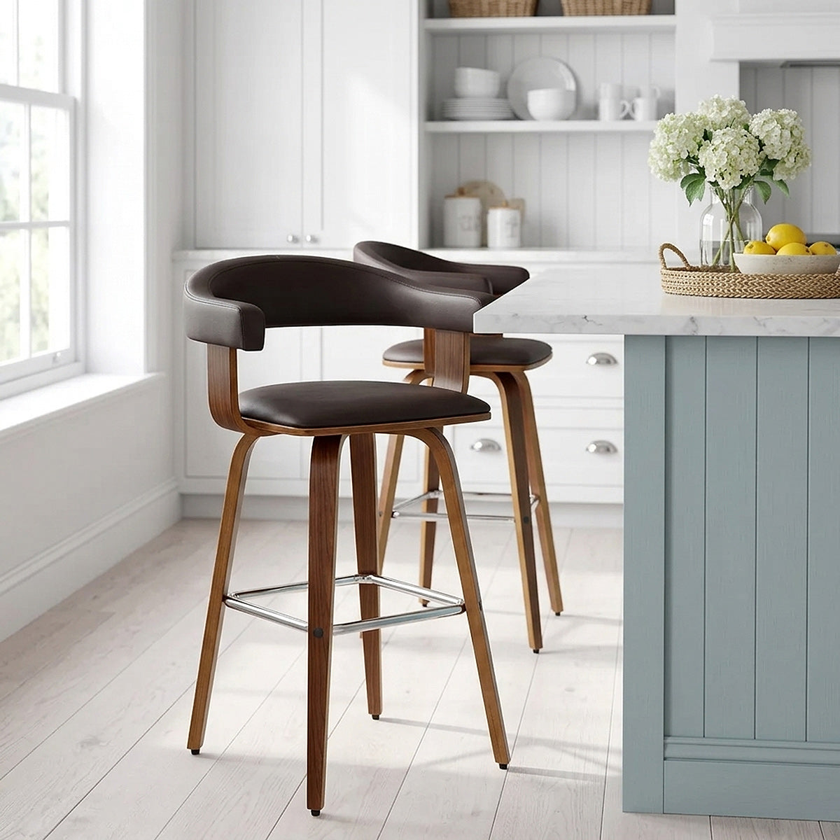Ontario Walnut Bar Stool Brown