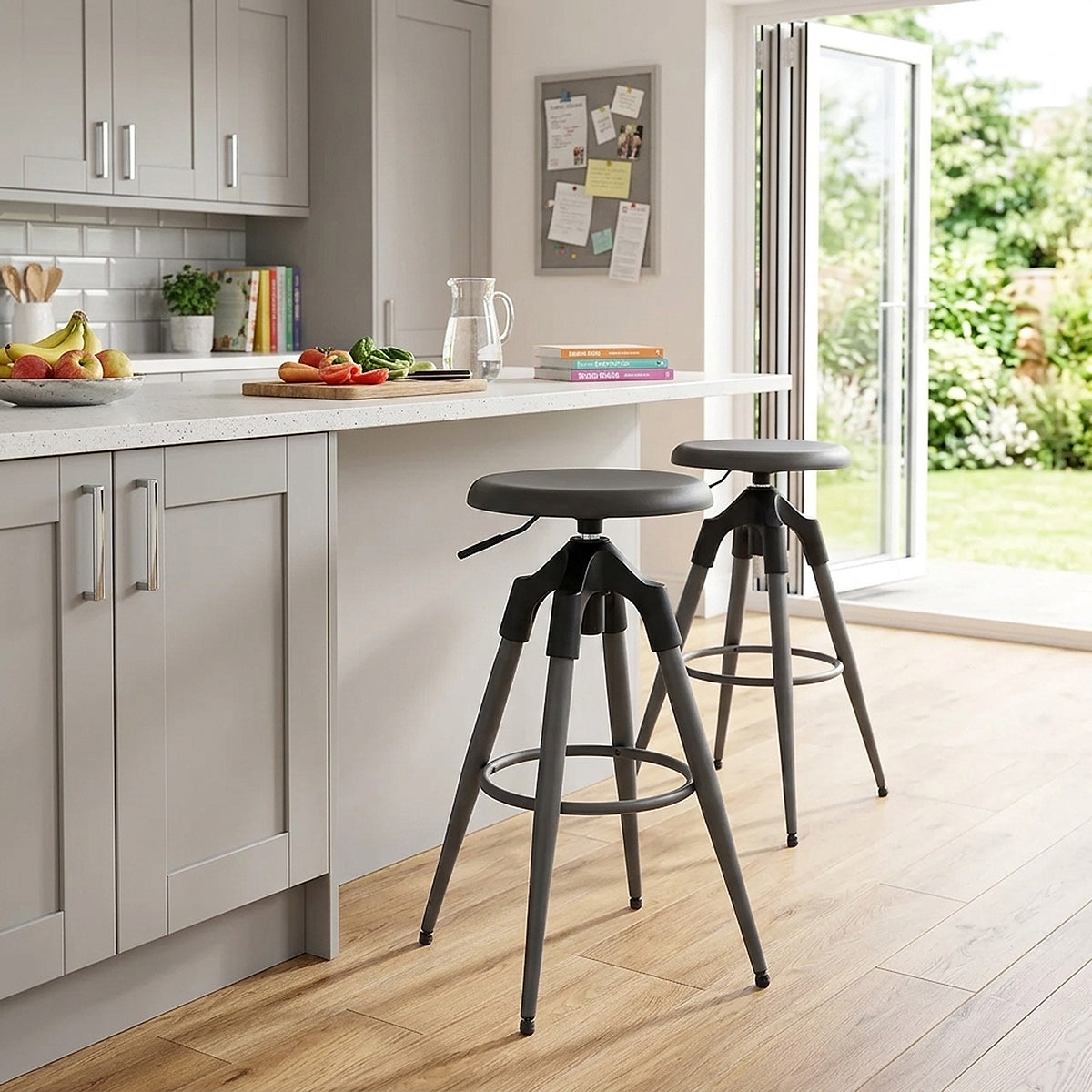 Onyx Bar Stool Gunmetal
