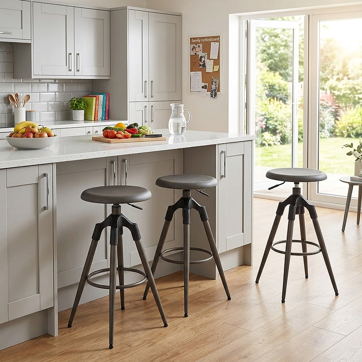 Onyx Bar Stool Gunmetal