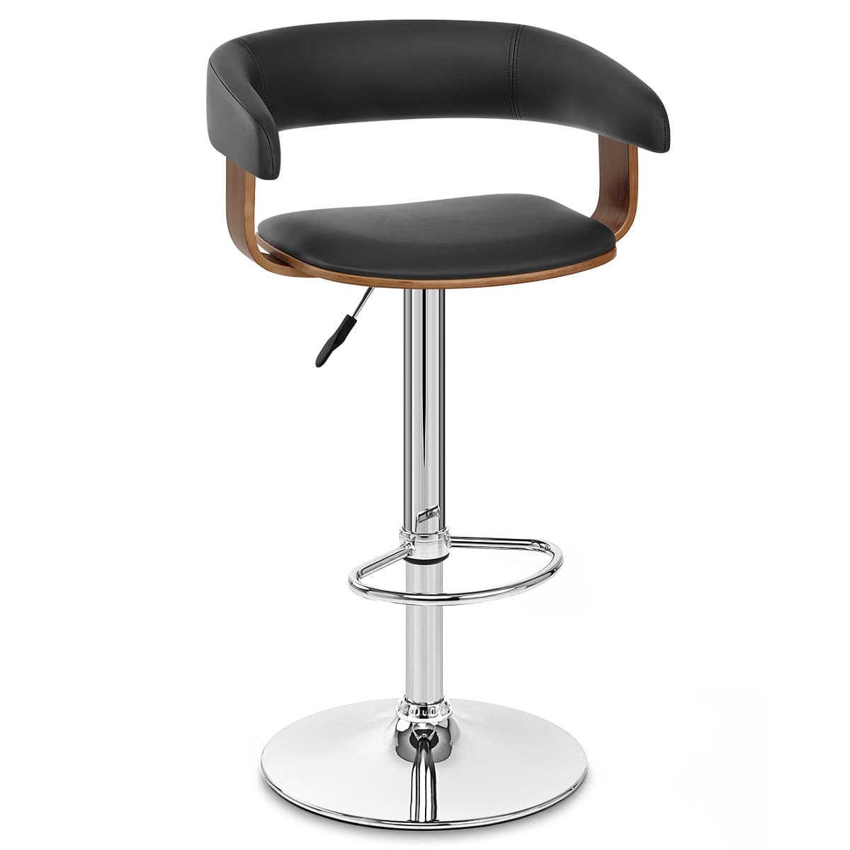 Orlando Bar Stool Black & Walnut