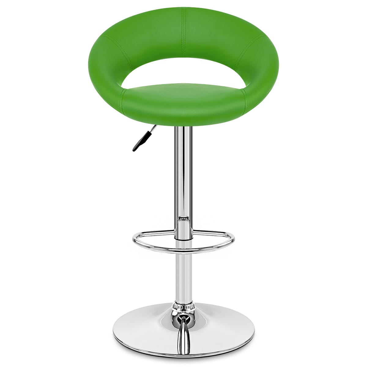 Padded Crescent Bar Stool Green