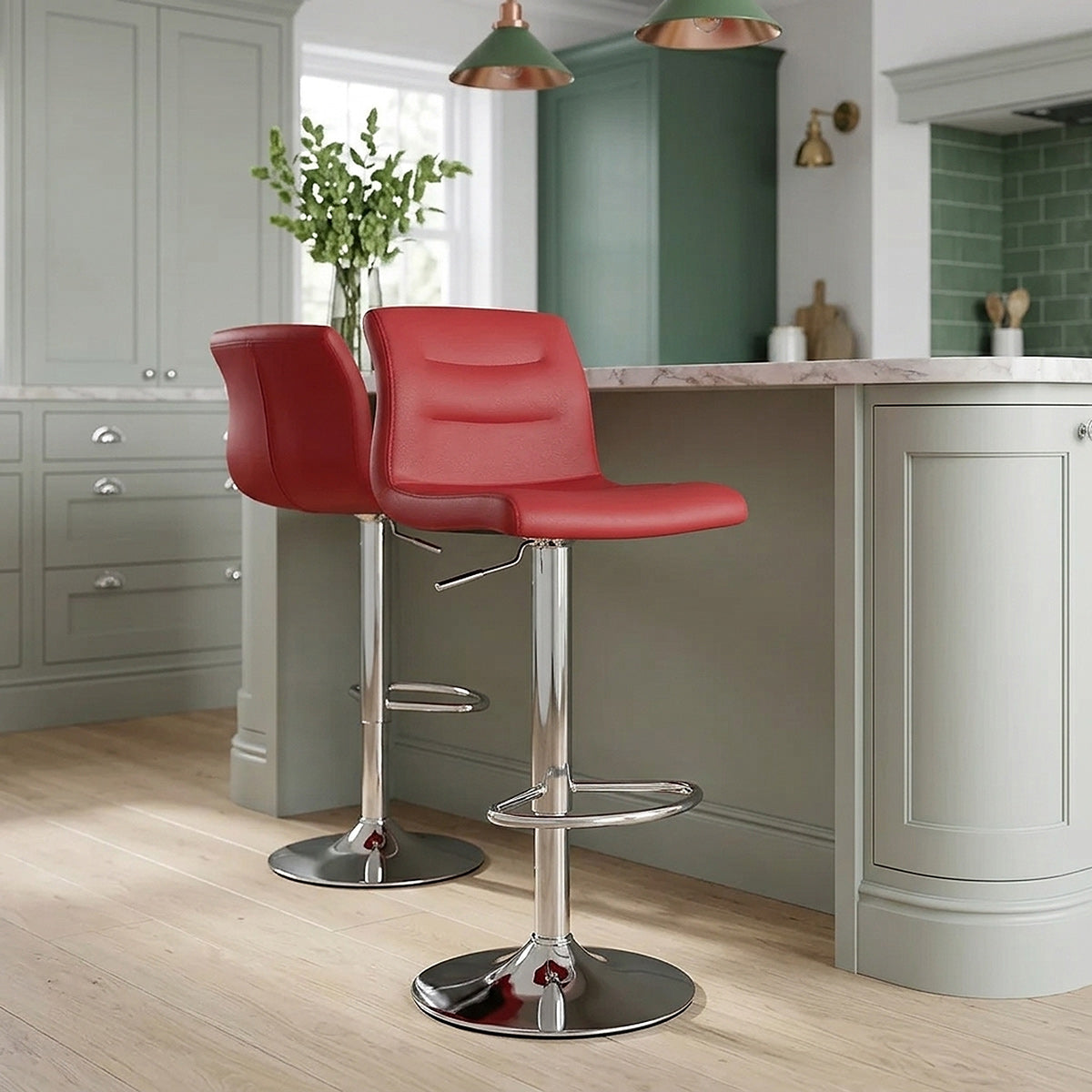 Paradis Bar Stool Red