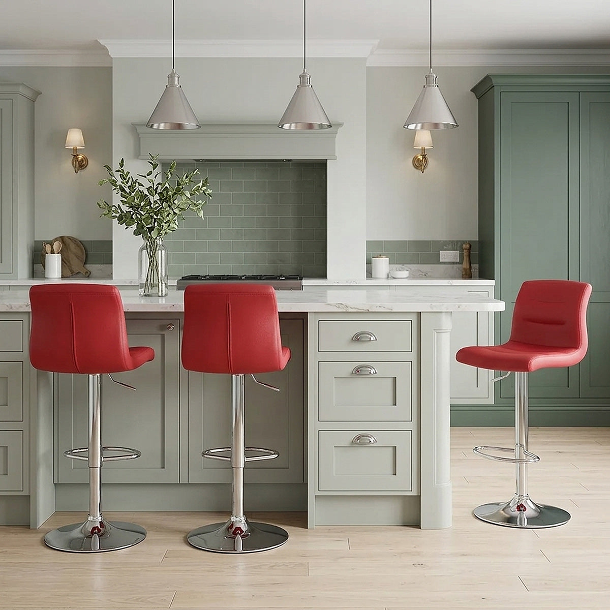 Paradis Bar Stool Red