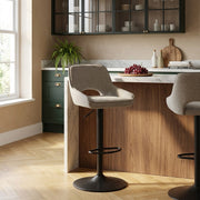Paris Bar Stool Beige Fabric