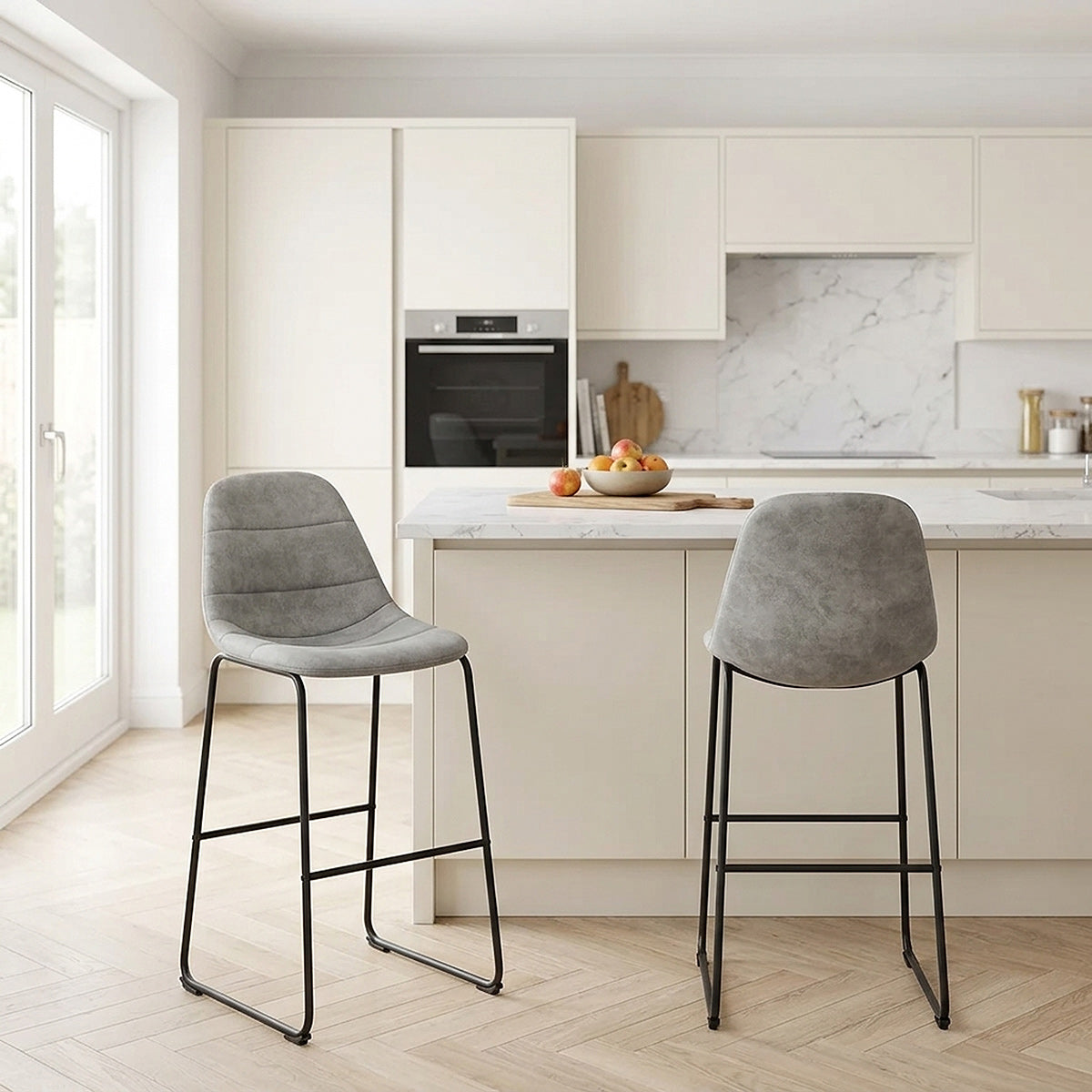 Platina Bar Stool Antique Light Grey