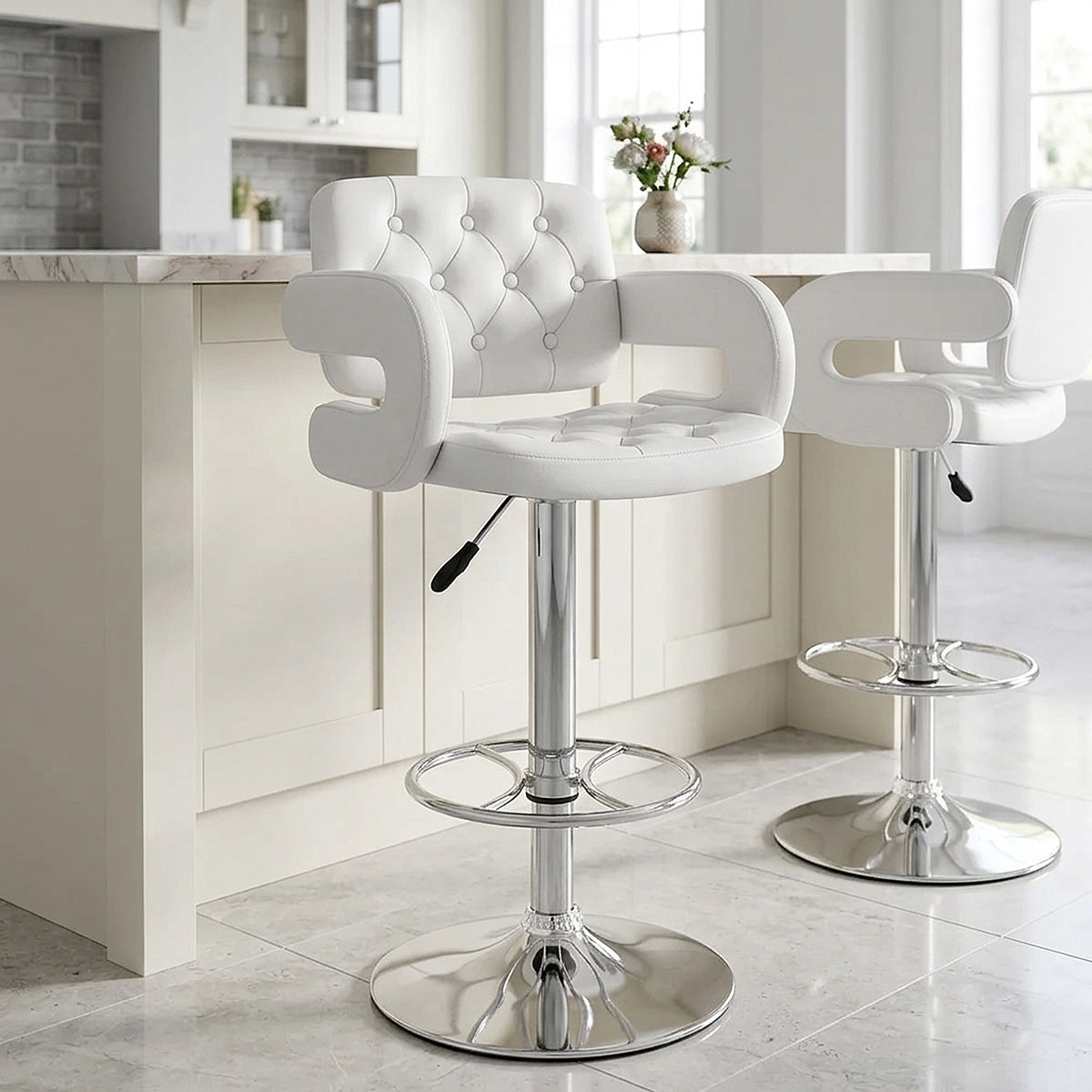 Polaris Bar Stool White