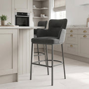 Porter Bar Stool Charcoal Fabric