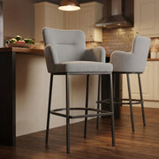 Porter Bar Stool Grey Fabric