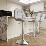 Rochelle Brushed Steel Stool Grey