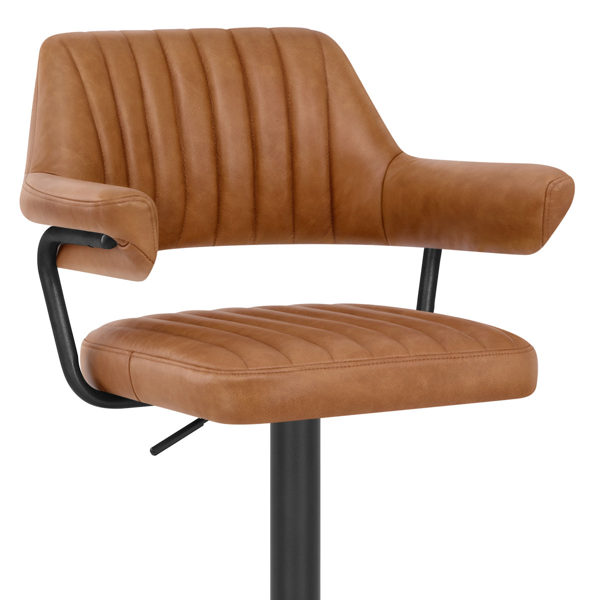Scout Real Leather Stool Brown