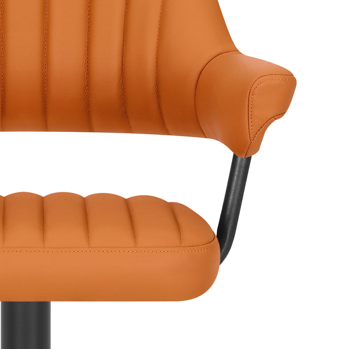 Scout Real Leather Stool Orange
