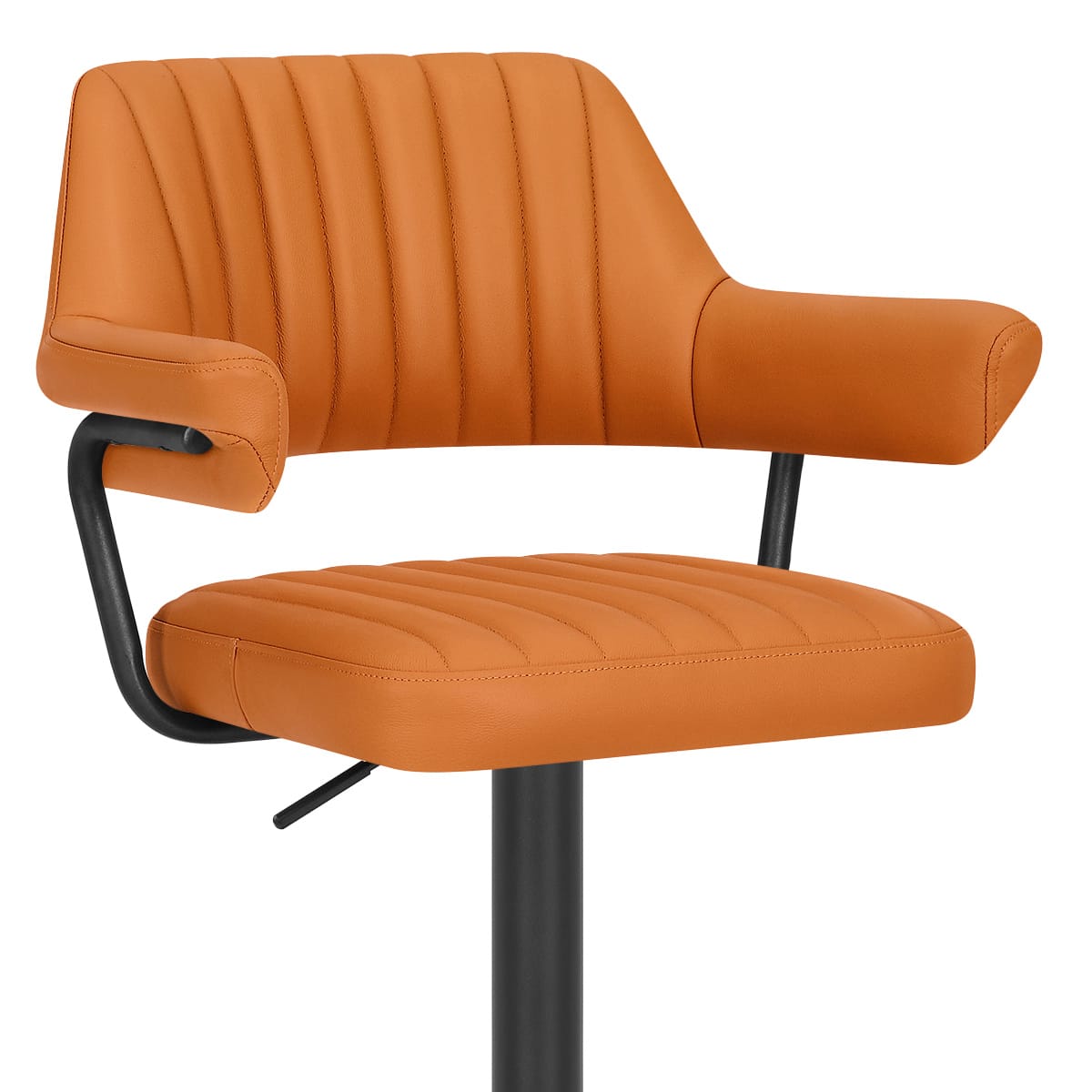 Scout Real Leather Stool Orange