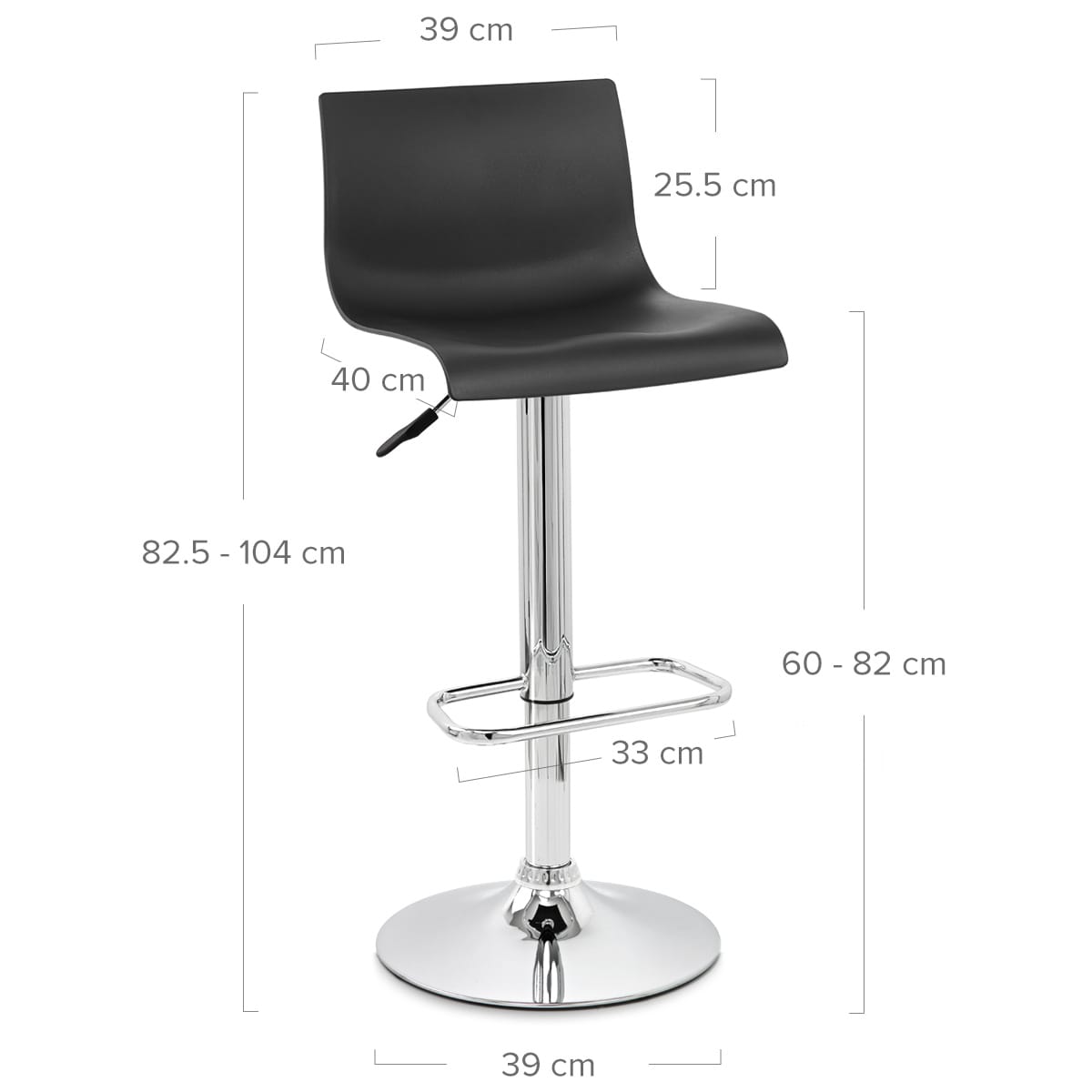 Serena Bar Stool Black