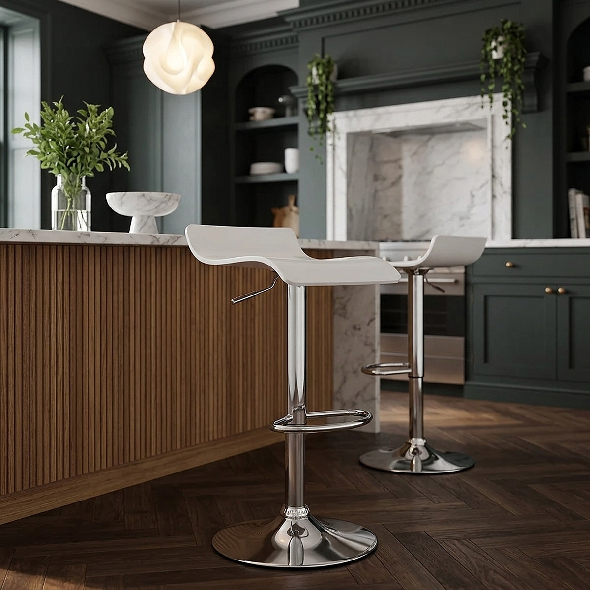 Shimmer Bar Stool White