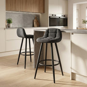 Solo Bar Stool Black Fabric