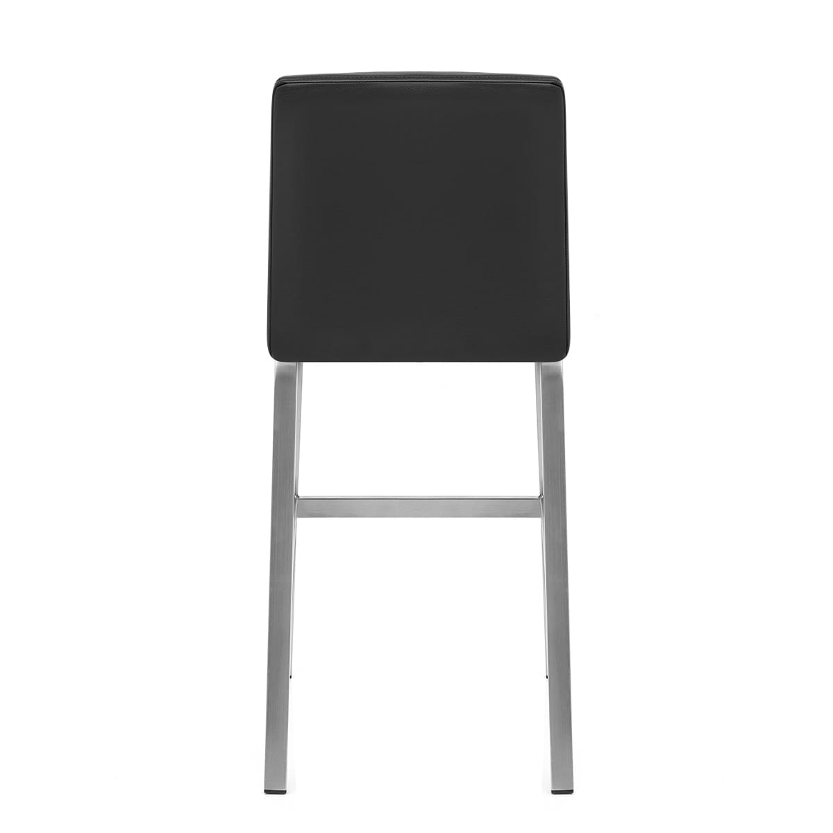 Stella Brushed Steel Stool Black