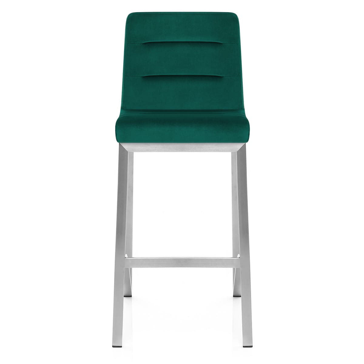 Stella Brushed Stool Green Velvet