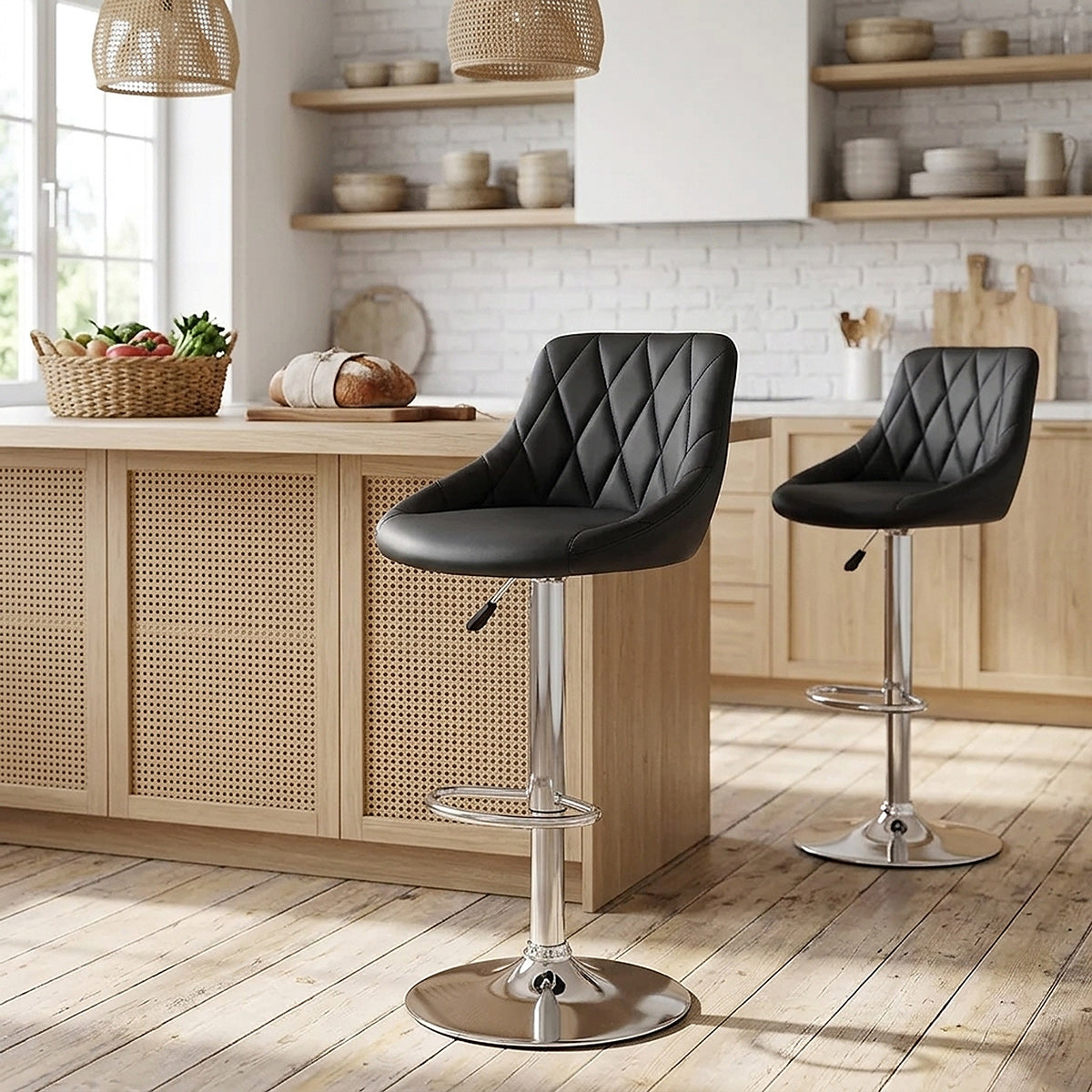 Stitch Bar Stool Black