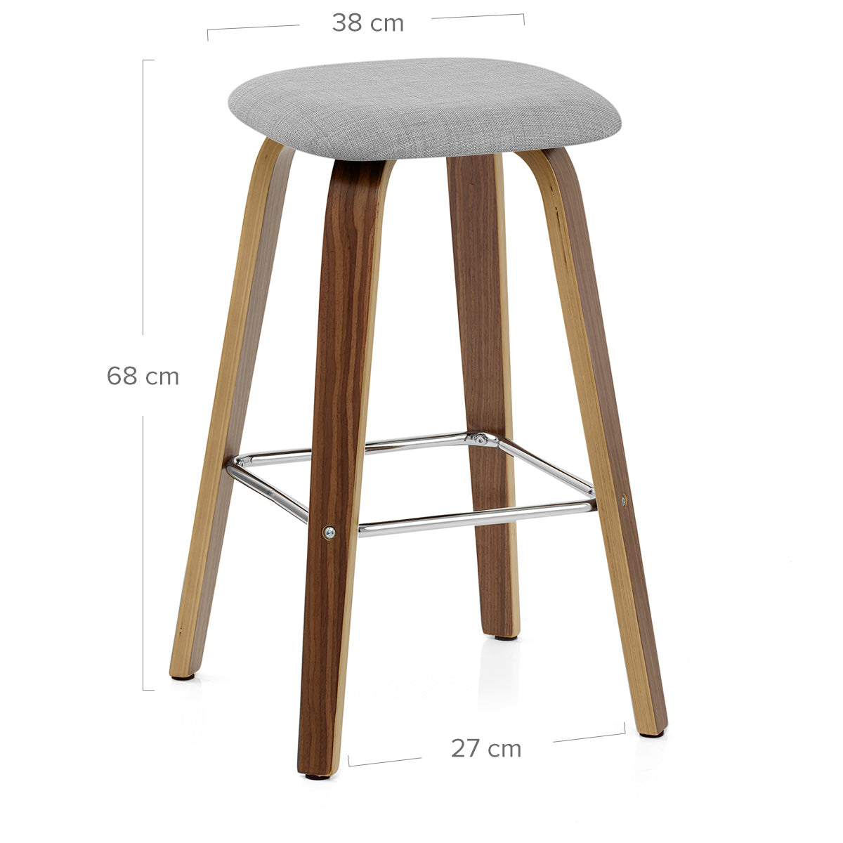 Stockholm Bar Stool Grey