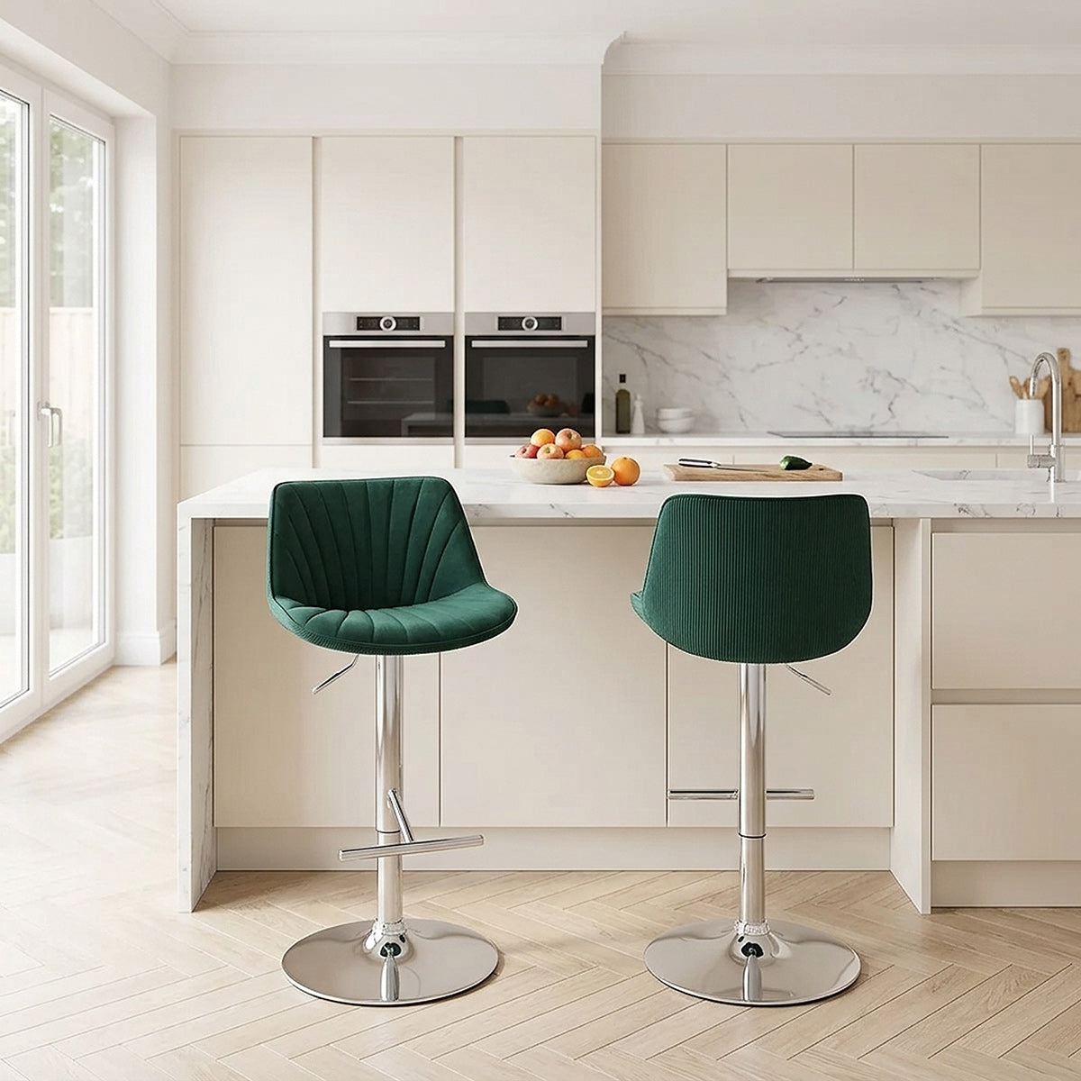 Summer Bar Stool Green Velvet