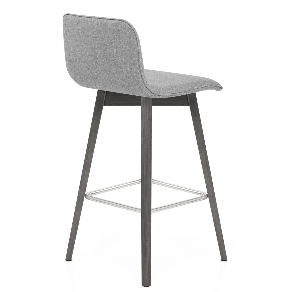 Tide Grey Wood Stool Grey Fabric