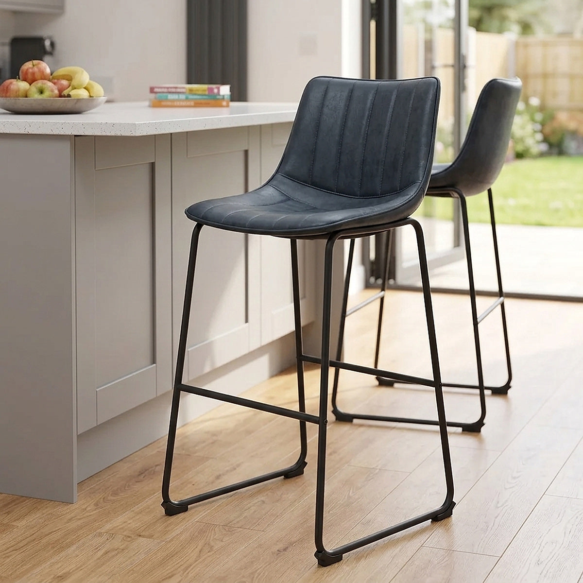 Tucker Stool Antique Midnight Blue