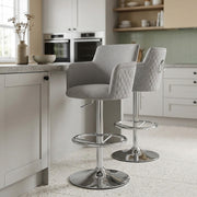 Vogue Bar Stool Grey Fabric