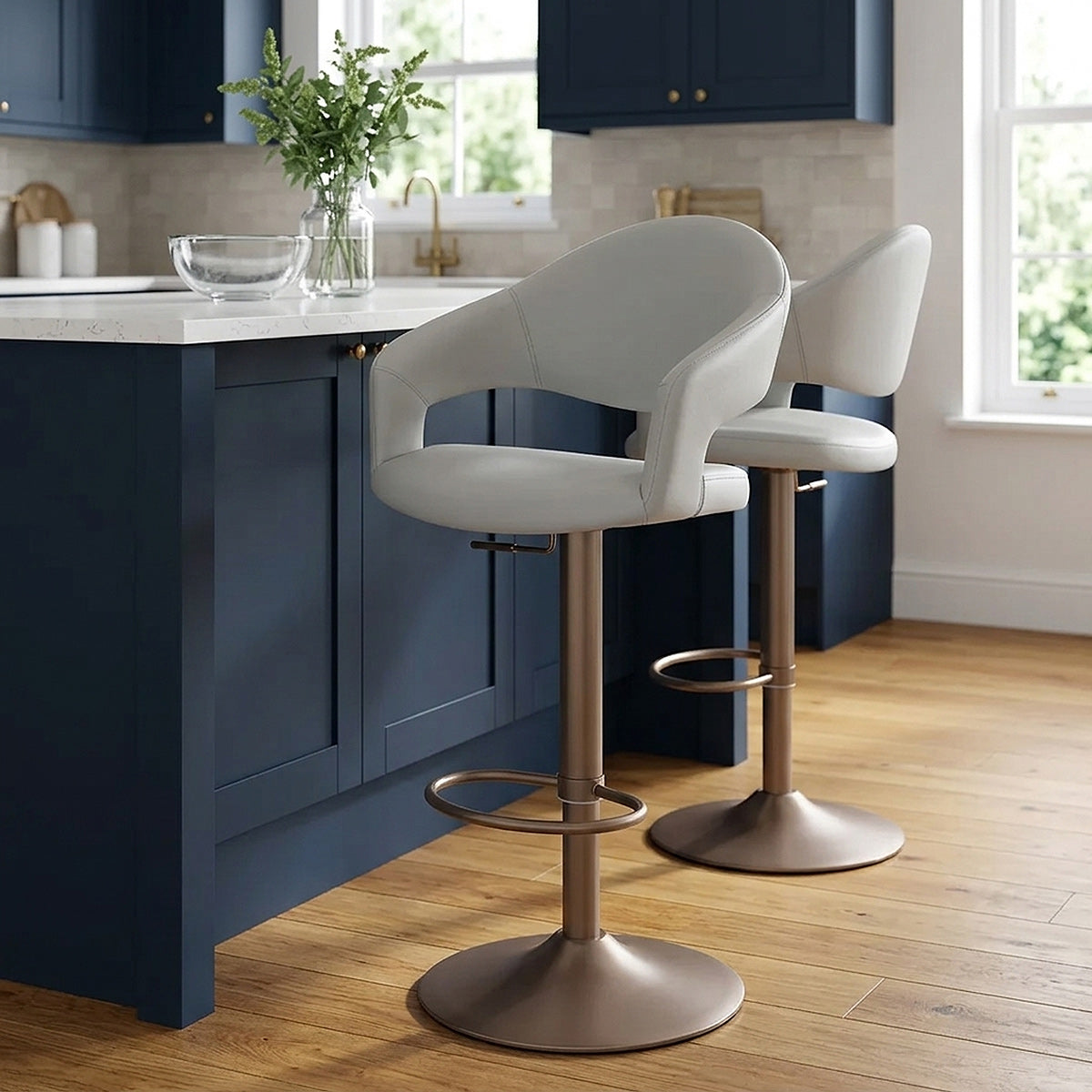 Washington Bar Stool Light Grey