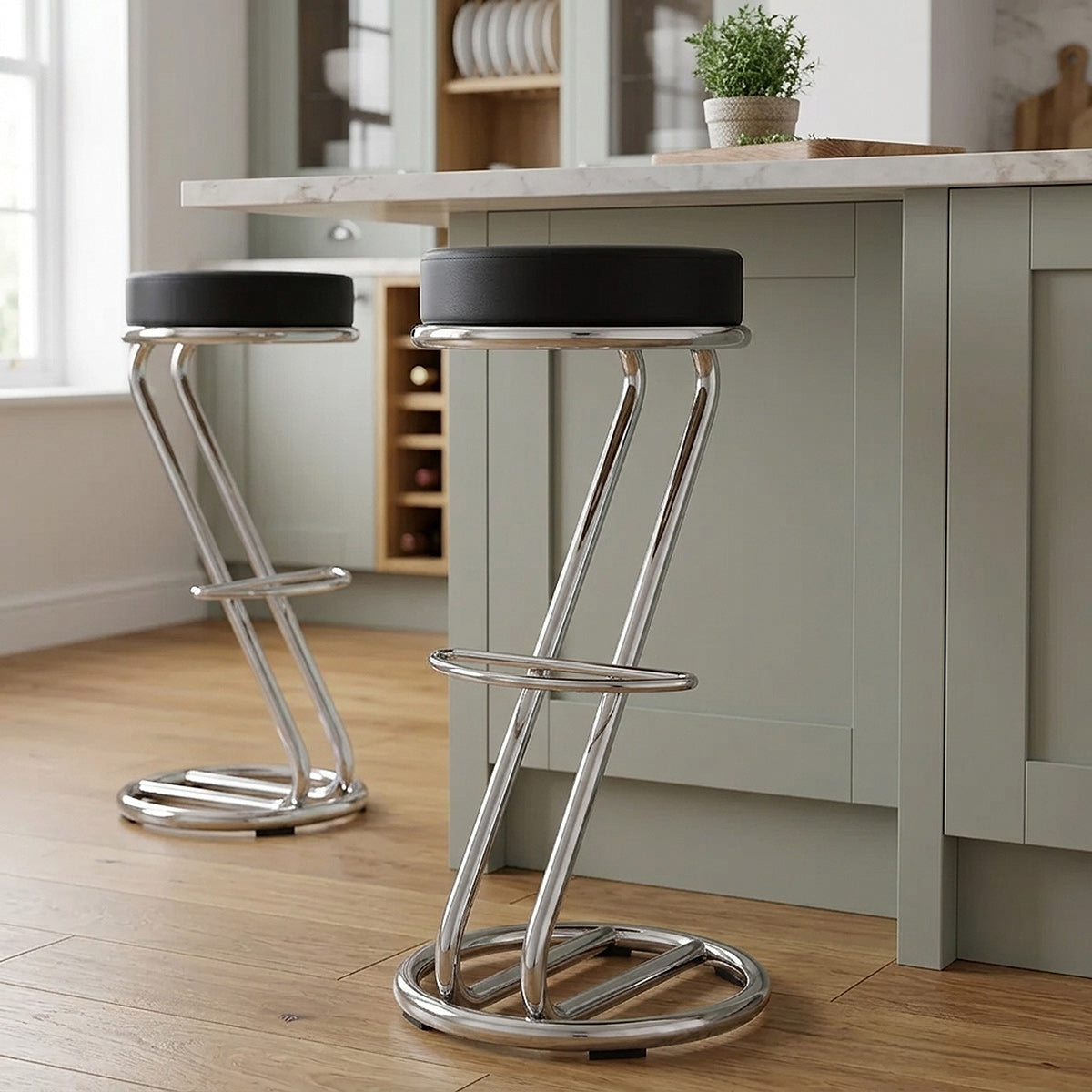 High Zed Bar Stool Black